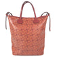 CELINE Sulky Logo Vertical Tote Bag, 2-way bag, Crossbody Tote Bag Shoulder Bag Leather / Coated Canvas Red Used