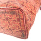 CELINE Sulky Logo Vertical Tote Bag, 2-way bag, Crossbody Tote Bag Shoulder Bag Leather / Coated Canvas Red Used