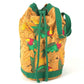 HERMES vintage Bird pattern Shoulder bag Drawstring bag Shoulder Bag cotton Green/yellow Used