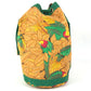 HERMES vintage Bird pattern Shoulder bag Drawstring bag Shoulder Bag cotton Green/yellow Used