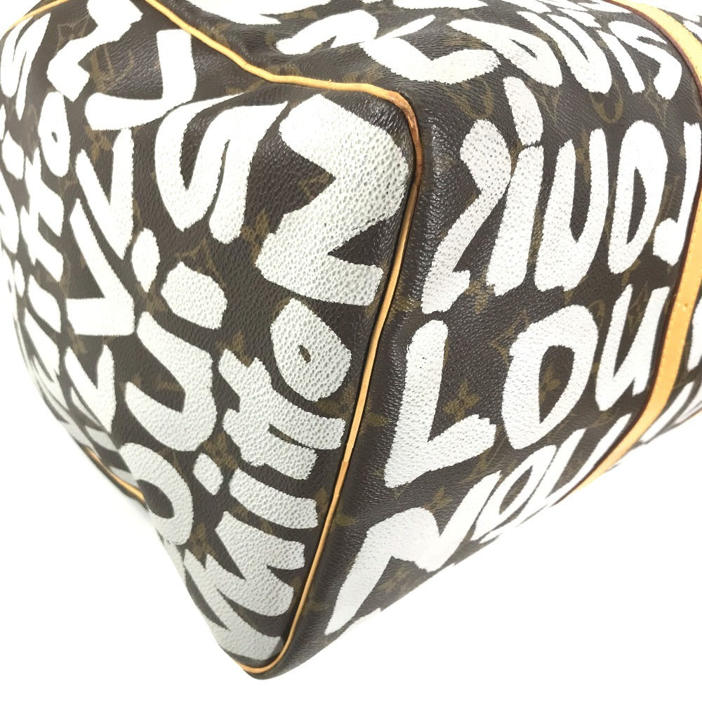 LOUIS VUITTON M92197 Monogram Graffiti Keepall50 Keepall 50 Duffle Bag Bag Travel Bag Travel Bag Duffle Bag MonogramCanvas White/Brown Used