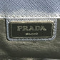 PRADA triangle logo triangle logo plate Handbag (vertical) Business bag saffiano leather blue Used