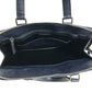 PRADA triangle logo triangle logo plate Handbag (vertical) Business bag saffiano leather blue Used