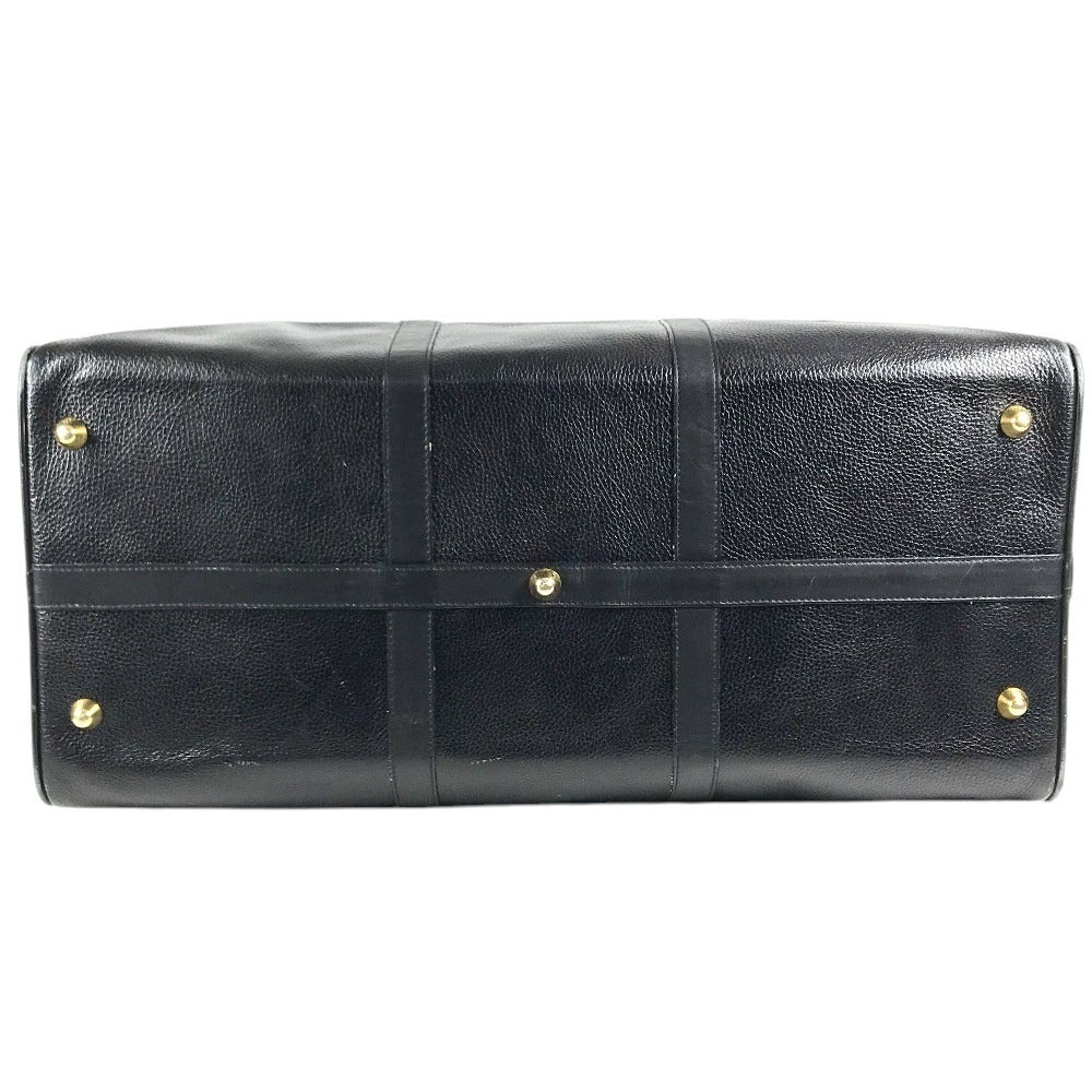 VERSACE vintage Sunburst logo 2-Way Bag: Shoulder Bag, Crossbody Bag, Duffle Bag Hand Bag Leather Black/Gold Used