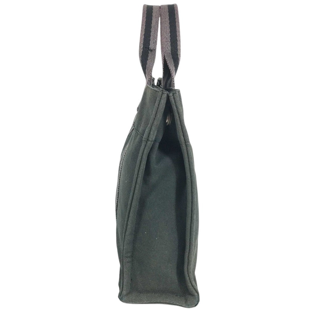 HERMES Fourre ToutPM Fourre Tout PM Tote Bag Hand Bag cotton Black/gray Used