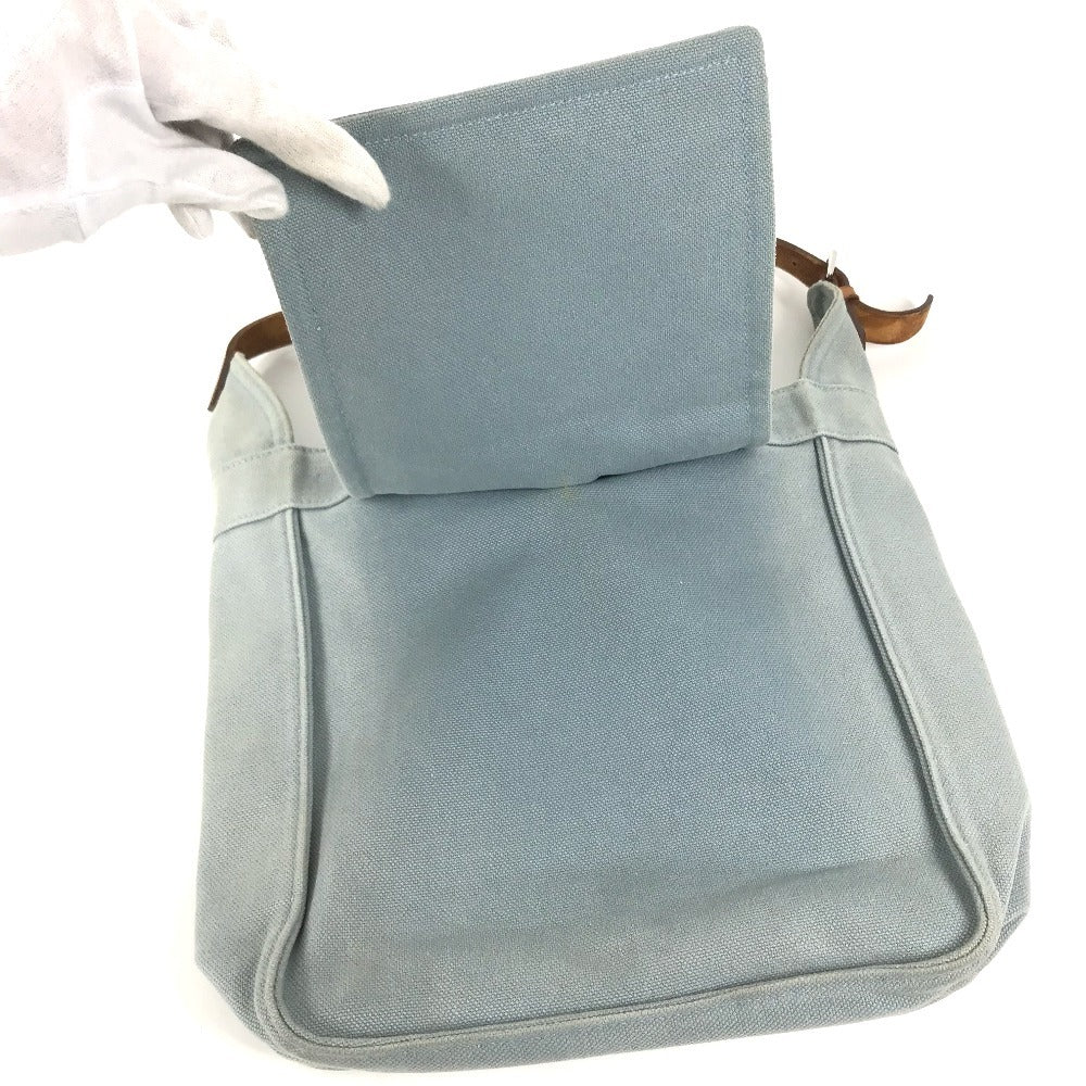 HERMES Shoulder Maruwari PM Maruwari PM Bag Shoulder Bag Tote Bag Canvas blue Used