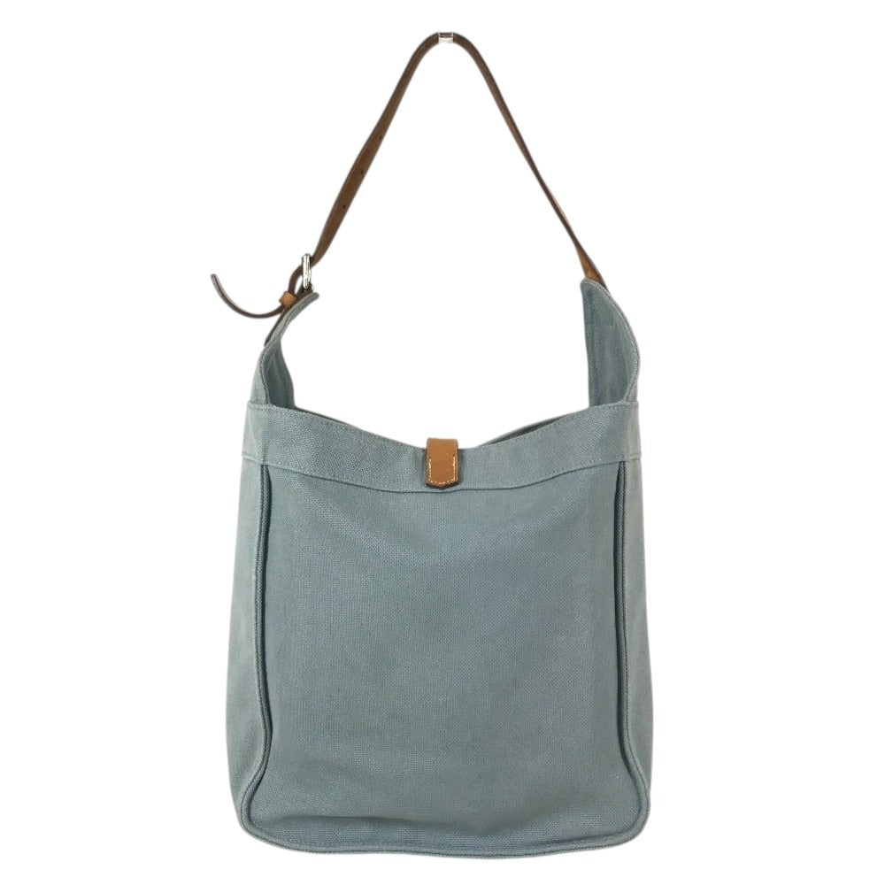 HERMES Shoulder Maruwari PM Maruwari PM Bag Shoulder Bag Tote Bag Canvas blue Used