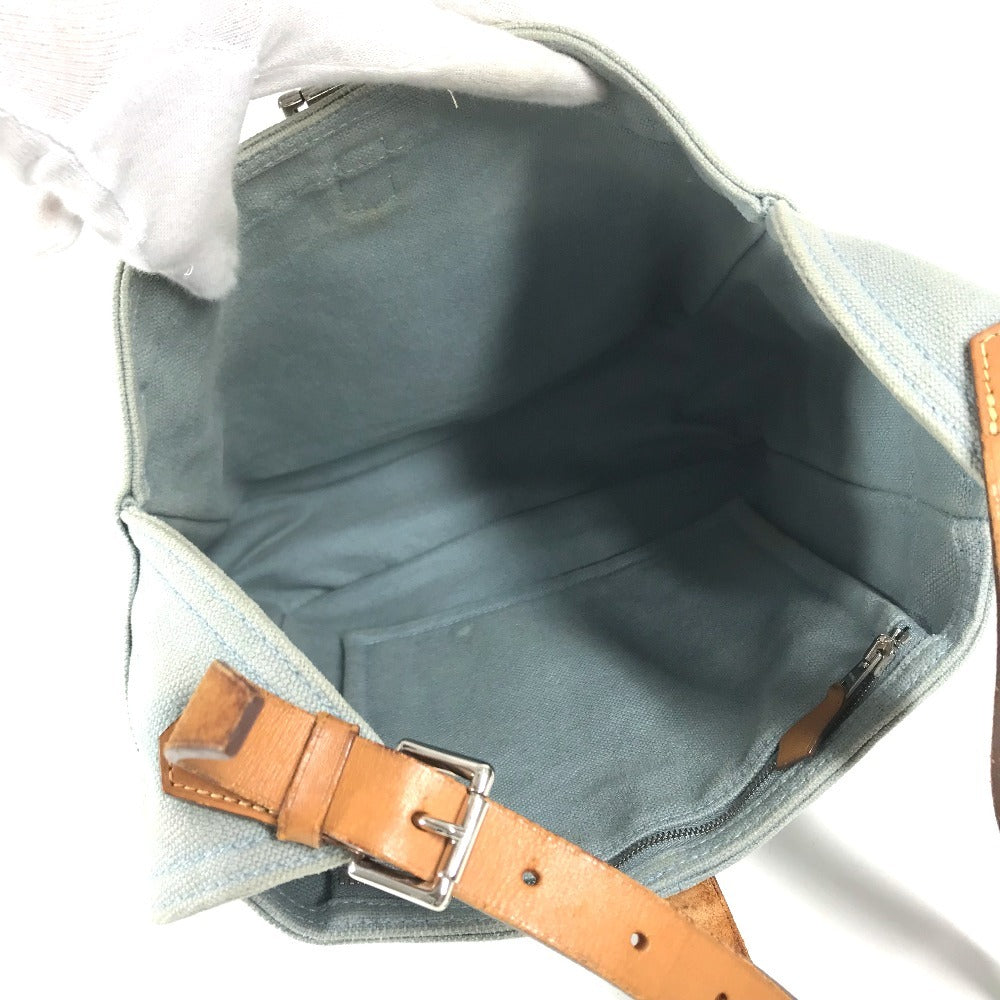 HERMES Shoulder Maruwari PM Maruwari PM Bag Shoulder Bag Tote Bag Canvas blue Used