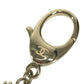 CHANEL 22P Lion Camellia Logo Animal Rhinestone Charm Bag Charm Key Holder Metal Black/Gold Used
