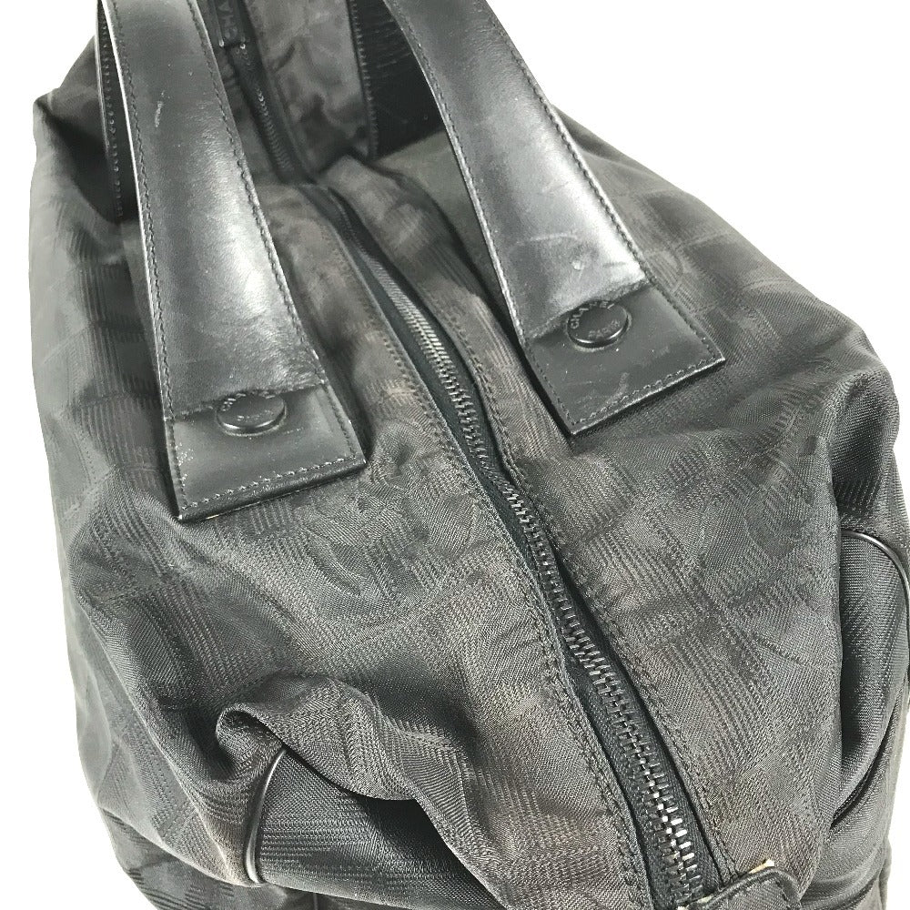 CHANEL New travel line CC CC Mark logo Bag, Business Bag, Mini Duffle Bag Hand Bag Nylon / Leather Black Used