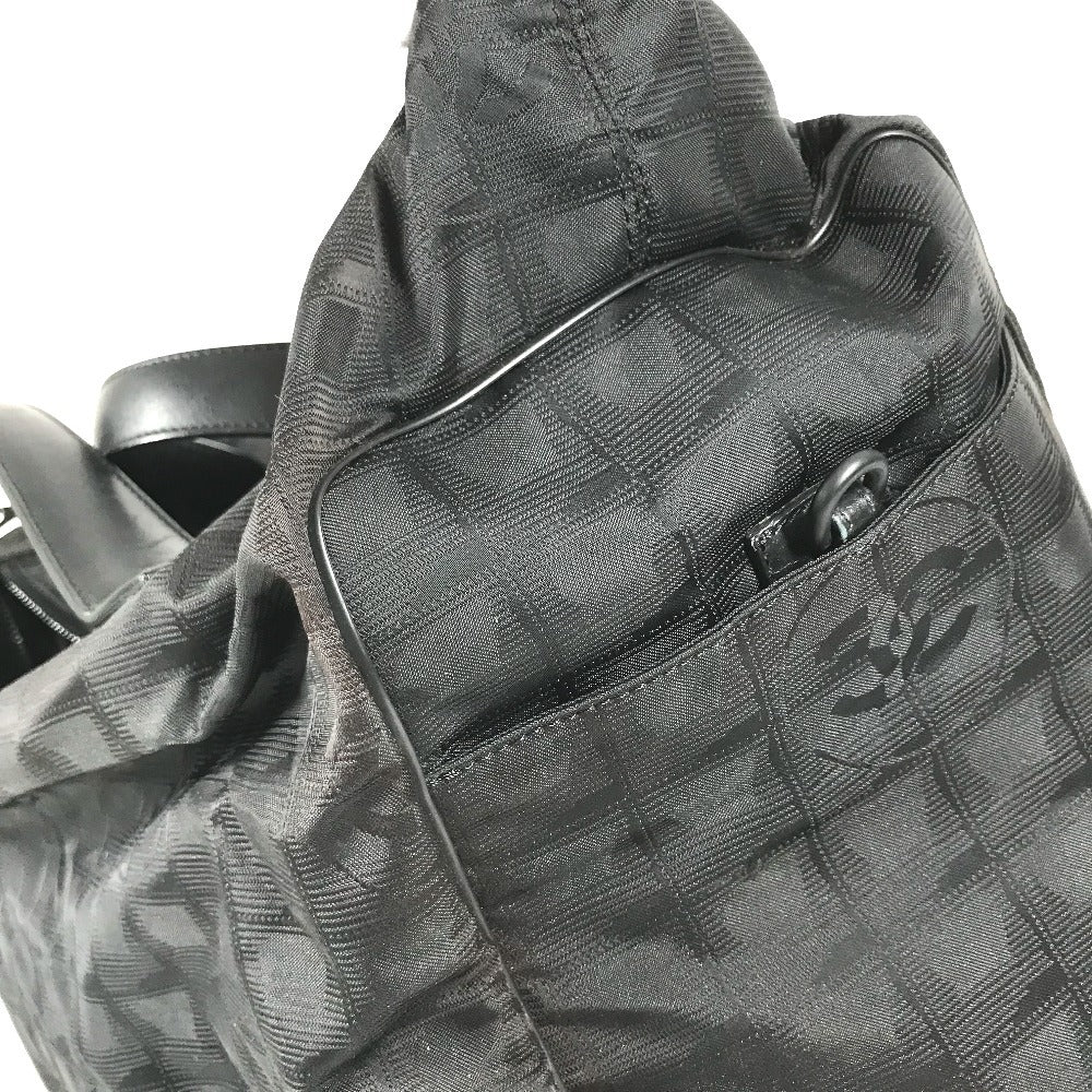 CHANEL New travel line CC CC Mark logo Bag, Business Bag, Mini Duffle Bag Hand Bag Nylon / Leather Black Used