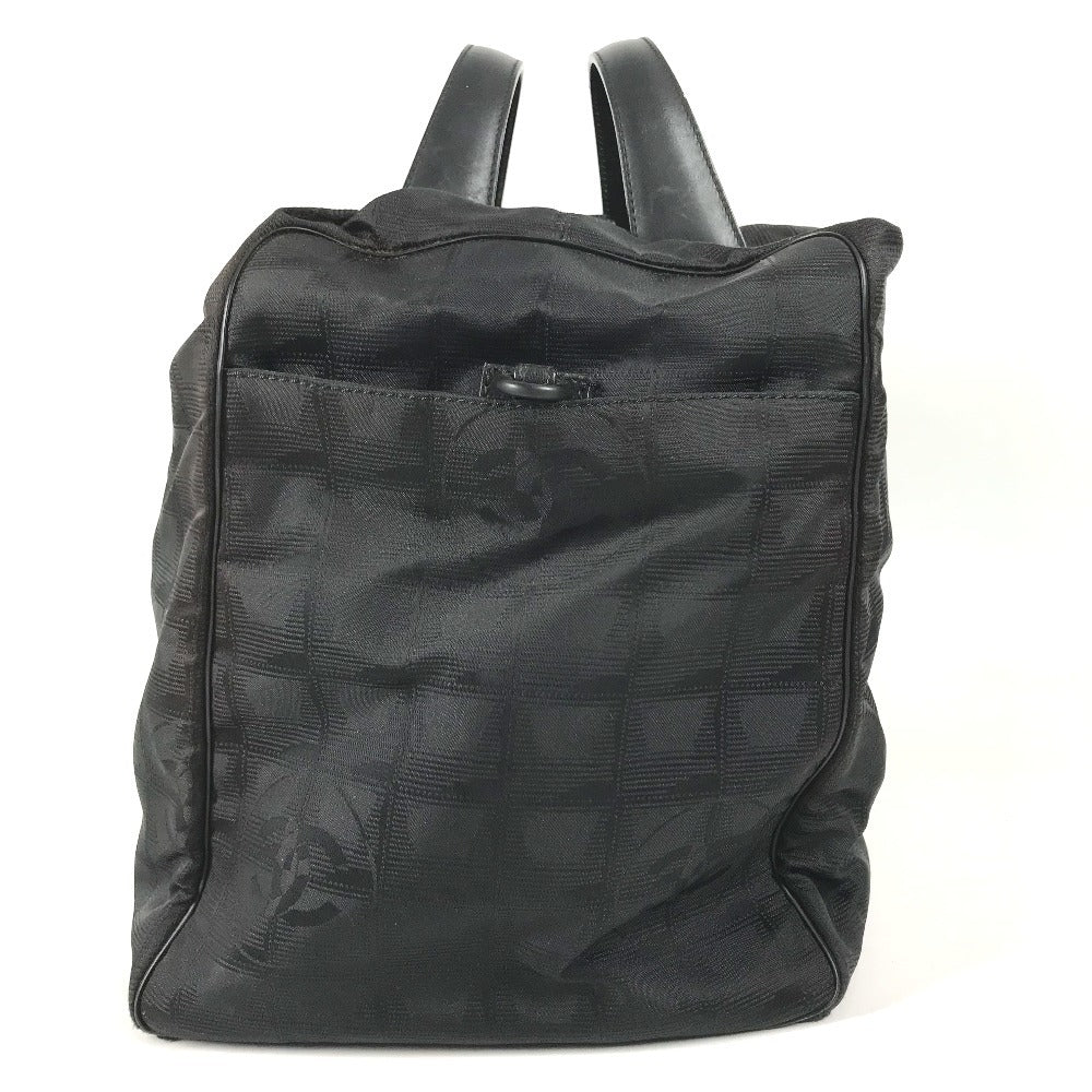 CHANEL New travel line CC CC Mark logo Bag, Business Bag, Mini Duffle Bag Hand Bag Nylon / Leather Black Used