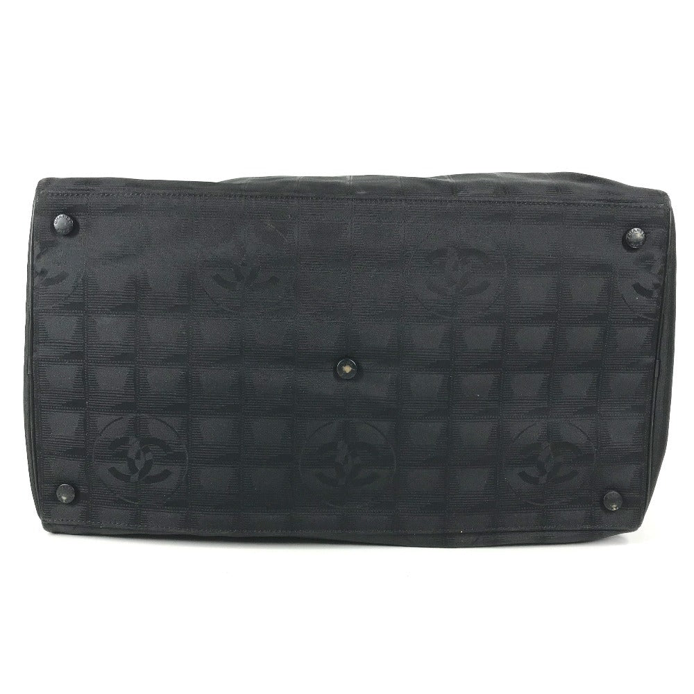 CHANEL New travel line CC CC Mark logo Bag, Business Bag, Mini Duffle Bag Hand Bag Nylon / Leather Black Used
