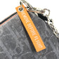 Dior Flight Trotter Logo Denim Makeup pouch, cosmetic pouch, shoulder bag, crossbody bag Cosmetics Pouch Denim Navy Used