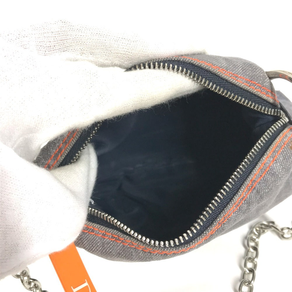 Dior Flight Trotter Logo Denim Makeup pouch, cosmetic pouch, shoulder bag, crossbody bag Cosmetics Pouch Denim Navy Used