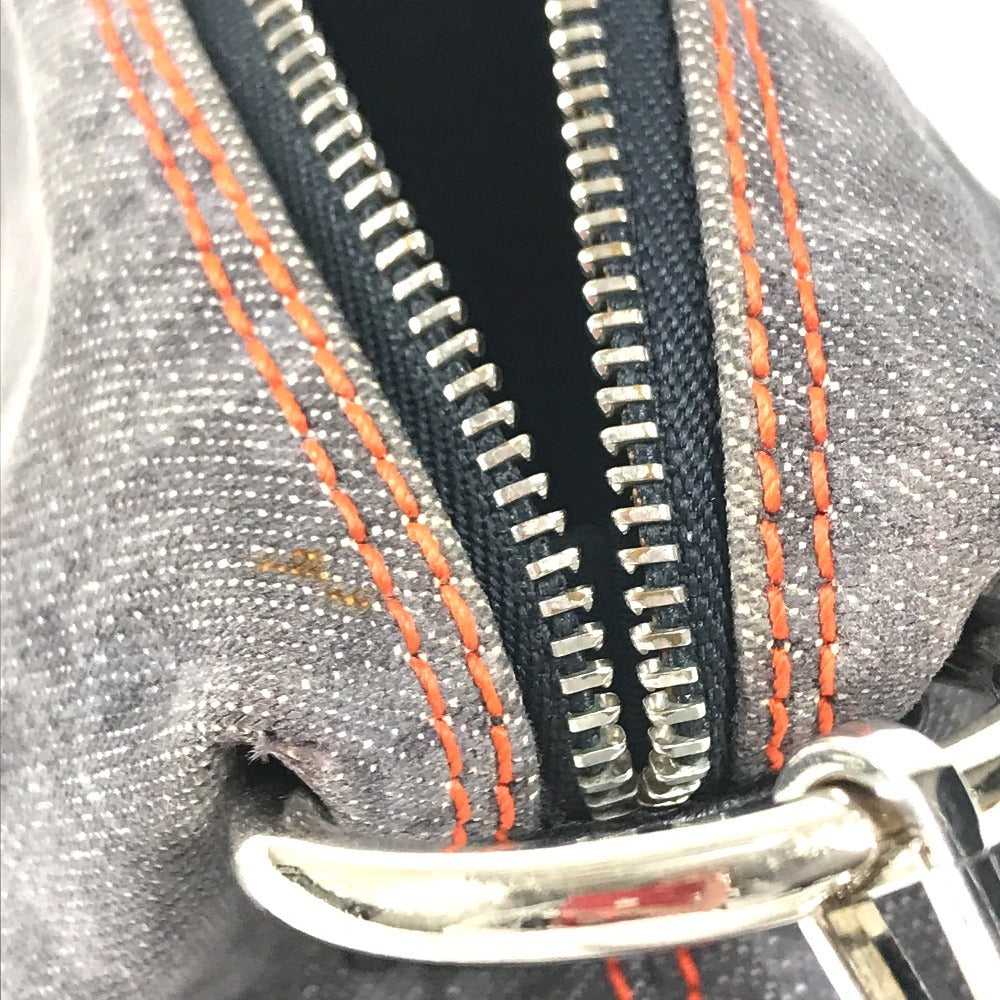 Dior Flight Trotter Logo Denim Makeup pouch, cosmetic pouch, shoulder bag, crossbody bag Cosmetics Pouch Denim Navy Used