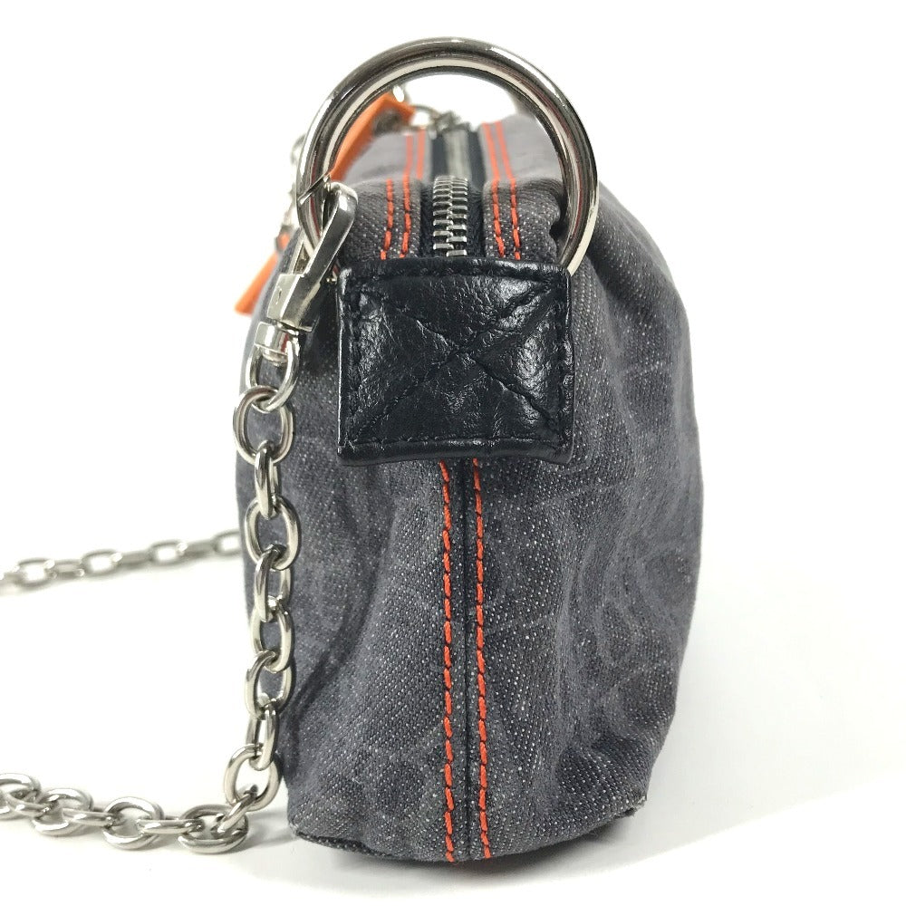 Dior Flight Trotter Logo Denim Makeup pouch, cosmetic pouch, shoulder bag, crossbody bag Cosmetics Pouch Denim Navy Used