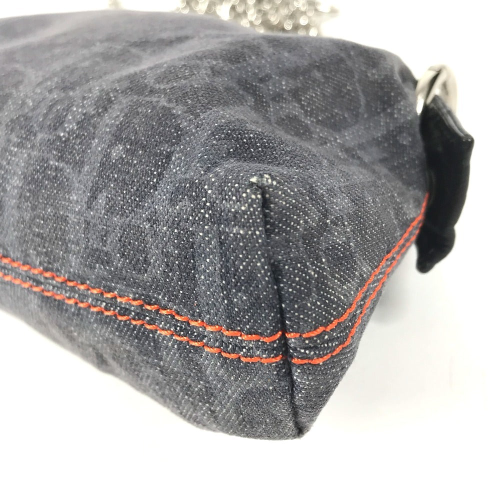 Dior Flight Trotter Logo Denim Makeup pouch, cosmetic pouch, shoulder bag, crossbody bag Cosmetics Pouch Denim Navy Used