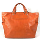 CELINE Shoulder Boogie Bag Large Bag Shoulder Bag Hand Bag Tote Bag Leather Orange Used