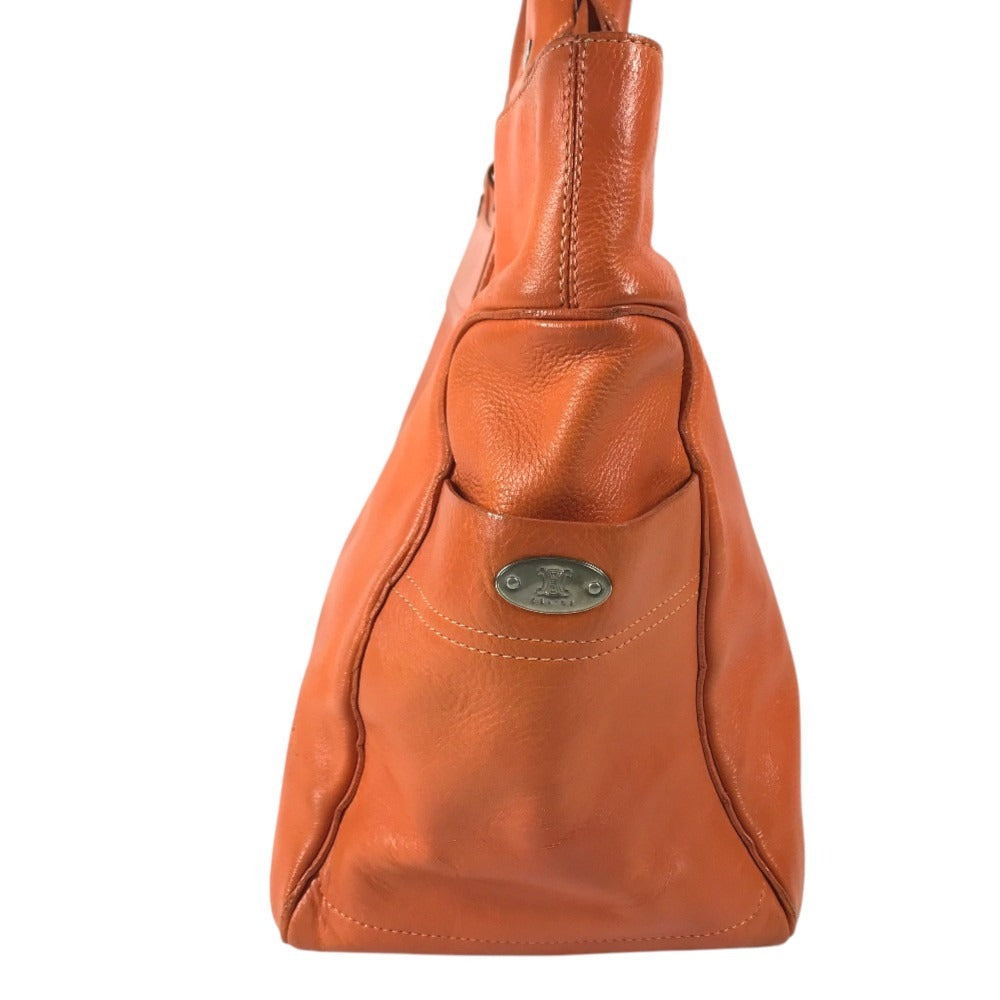 CELINE Shoulder Boogie Bag Large Bag Shoulder Bag Hand Bag Tote Bag Leather Orange Used