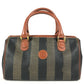 FENDI vintage Pecan Bag Mini Duffle Bag Hand Bag PVC/Leather khaki/Brown Used
