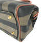 FENDI vintage Pecan Bag Mini Duffle Bag Hand Bag PVC/Leather khaki/Brown Used