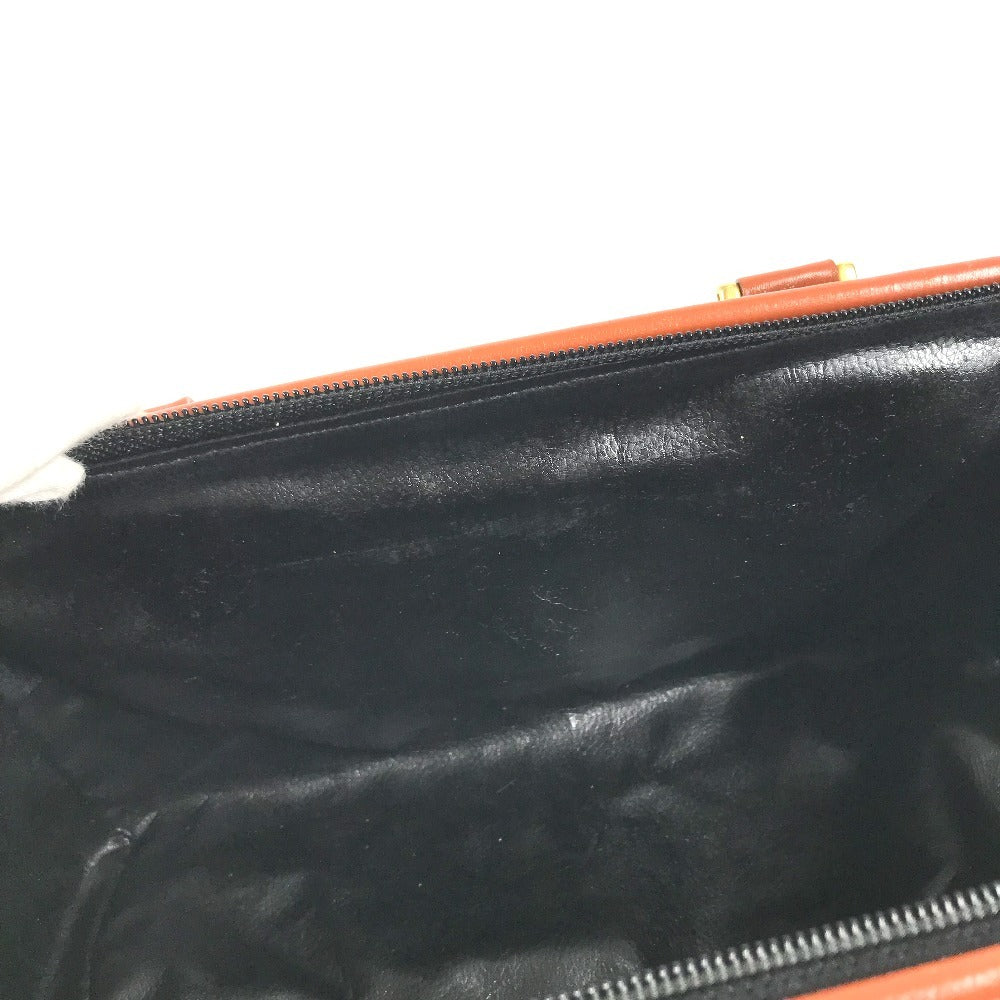 FENDI vintage Pecan Bag Mini Duffle Bag Hand Bag PVC/Leather khaki/Brown Used