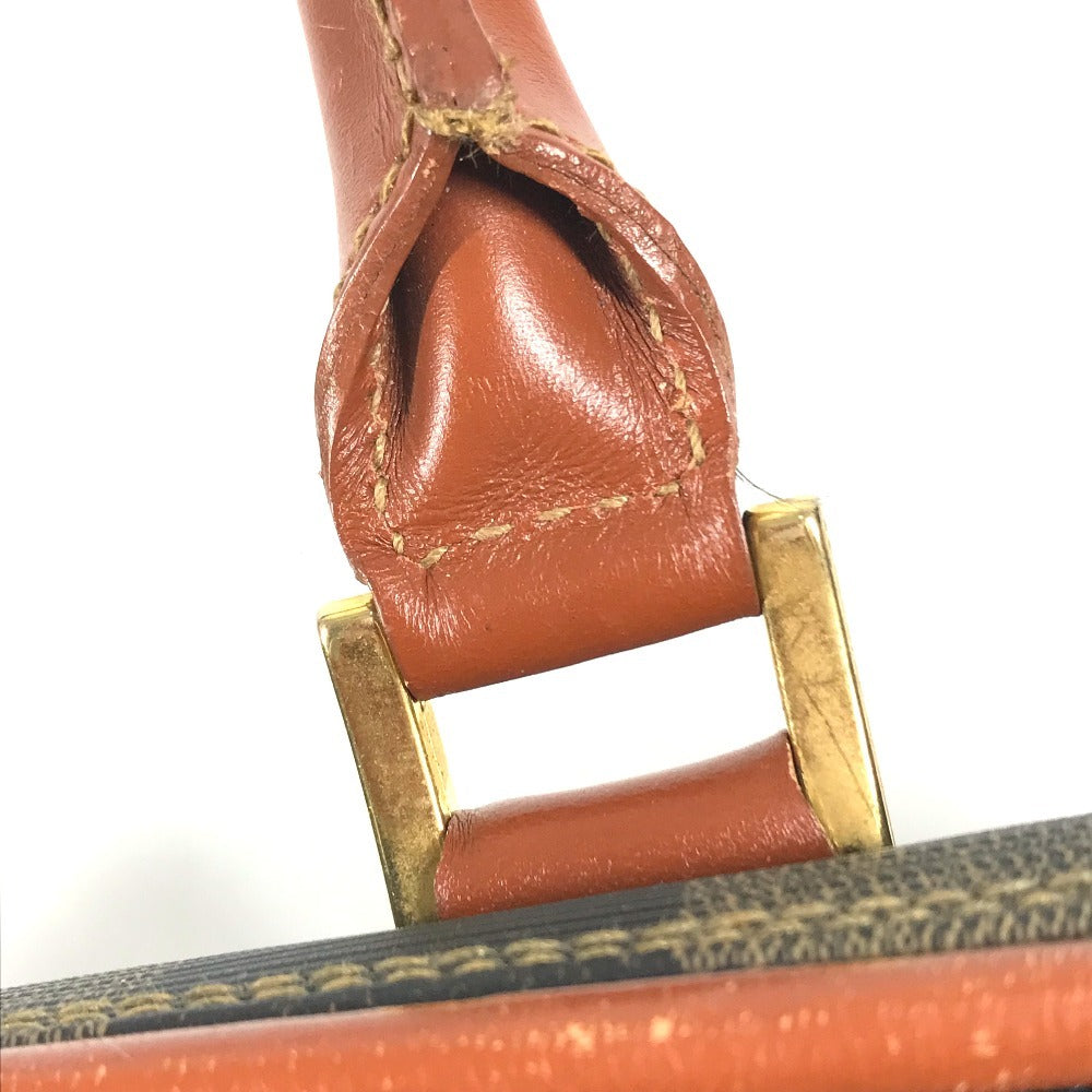 FENDI vintage Pecan Bag Mini Duffle Bag Hand Bag PVC/Leather khaki/Brown Used