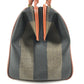 FENDI vintage Pecan Bag Mini Duffle Bag Hand Bag PVC/Leather khaki/Brown Used