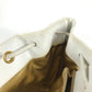Salvatore Ferragamo vintage Gancini logo bag backpack Backpack straw / Leather White Used