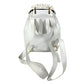 Salvatore Ferragamo vintage Gancini logo bag backpack Backpack straw / Leather White Used