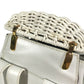 Salvatore Ferragamo vintage Gancini logo bag backpack Backpack straw / Leather White Used