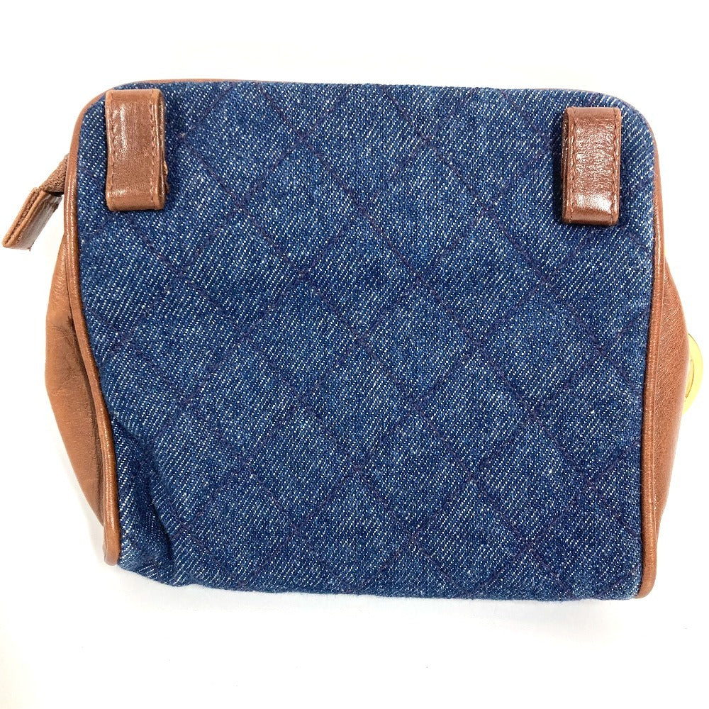 CHANEL vintage CC CC Mark logo Chain Bags, pouches, belt bags, body bags Waist Pouch Denim / Leather blue/Brown Used