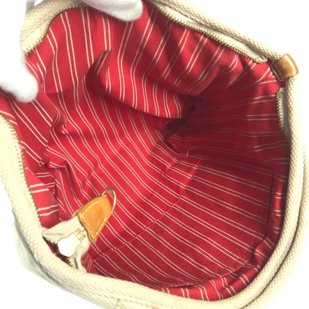 LOUIS VUITTON M40035 Antigua Cabas MM Bag Tote Bag shawl Shoulder Bag Canvas Beige/Red Used