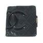 CHANEL A26720 Cambon Line CC CC Mark logo Kisslock Compact Wallet Folded wallet Leather Black Used