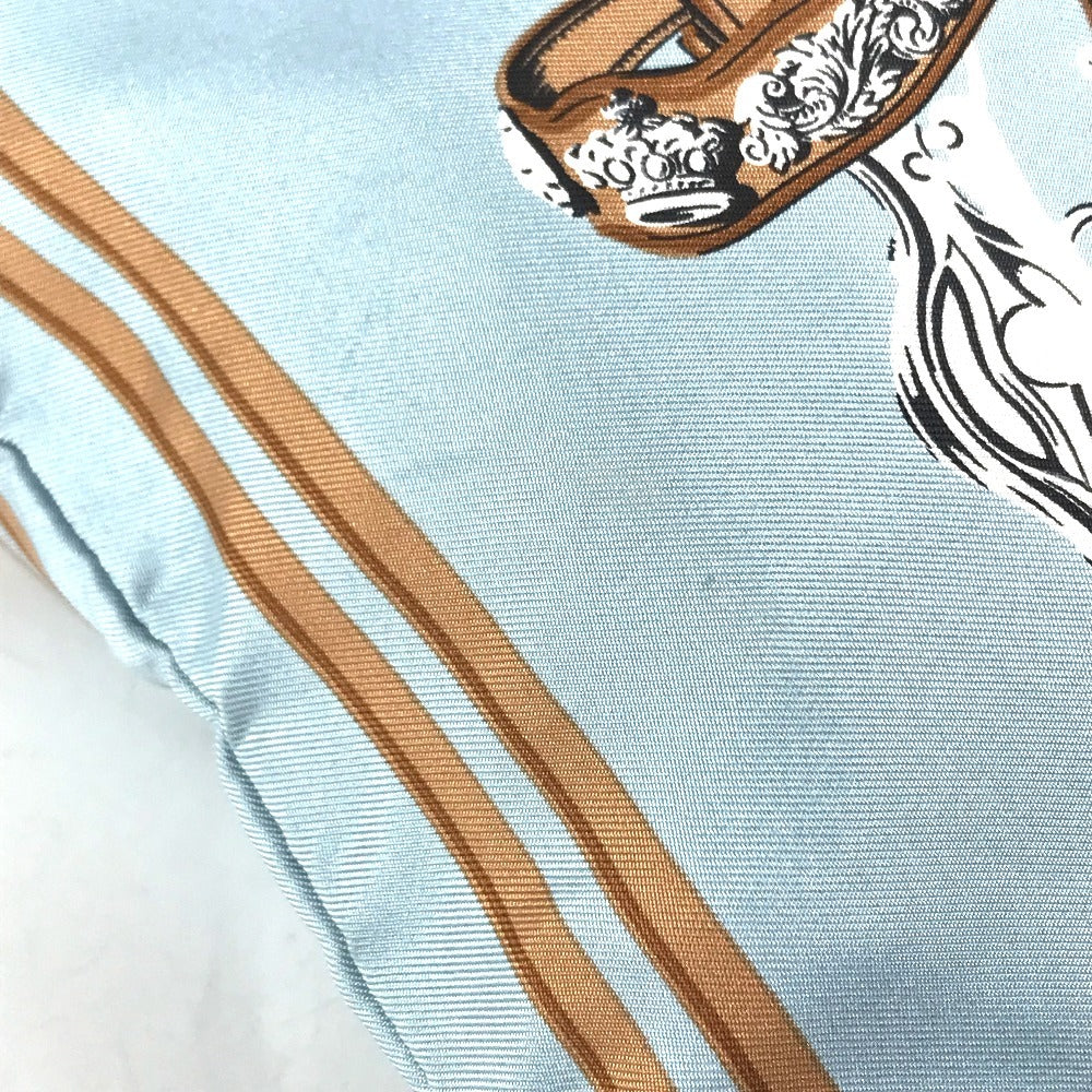 HERMES Brides de Gala Silky City PM Silky City PM Crossbody bag with pouch Shoulder Bag silk / Leather Light blue/Brown Used