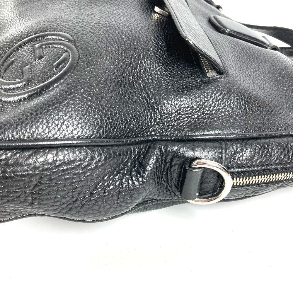 GUCCI 322057 Document bag Briefcase Interlocking G logo Tote Bag Bag 2WAY Bag Shoulder Bag Crossbody Business bag Leather Black Used