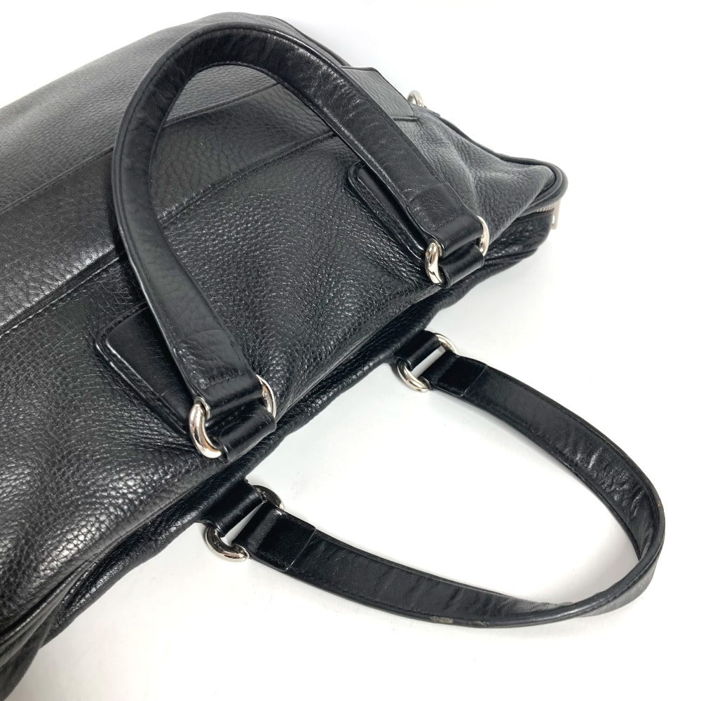GUCCI 322057 Document bag Briefcase Interlocking G logo Tote Bag Bag 2WAY Bag Shoulder Bag Crossbody Business bag Leather Black Used