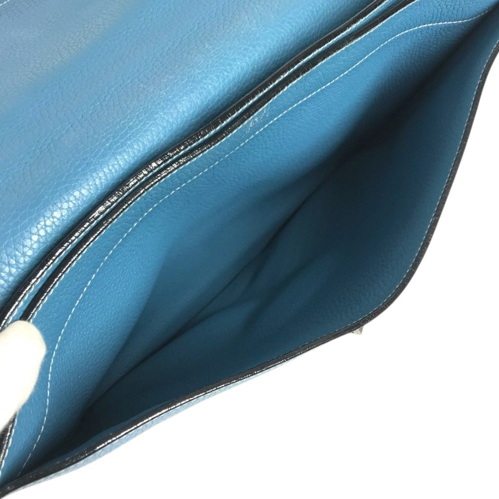 HERMES Sac à de Peches 38 Sac à de Peches 38 Handbag, flap briefcase, document bag Business bag Taurillon Clemence Blue gene blue/SilverHardware Used