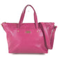 Salvatore Ferragamo Logo Gancini 2-Way Bag: Crossbody Bag, Handbag, Tote Bag Shoulder Bag Leather Purple Based/Pink Based Used