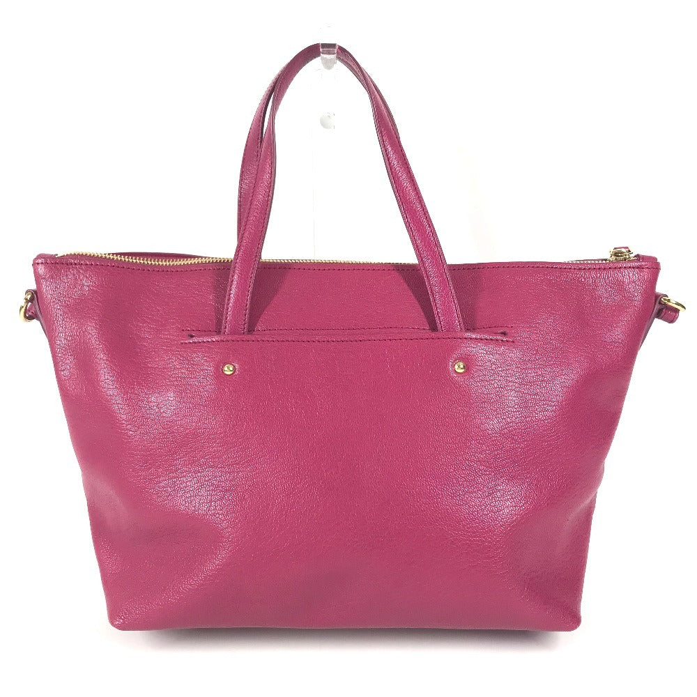 Salvatore Ferragamo Logo Gancini 2-Way Bag: Crossbody Bag, Handbag, Tote Bag Shoulder Bag Leather Purple Based/Pink Based Used
