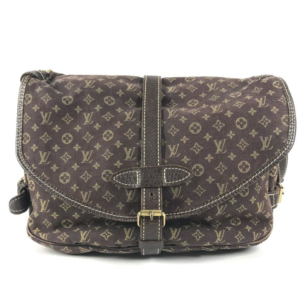 LOUIS VUITTON M95227 Monogram Mini-Lin Saumur30 Saumur 30 Bag Crossbody Flap Shoulder Bag Monogram Mini-LinCanvas Brown Used
