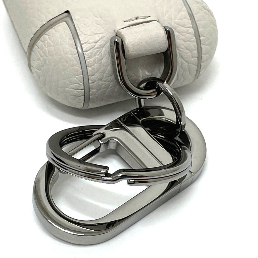 Dior 2PUKH190YUZ Logo Earphone Case for AirPods, Leather Accessory Case, Unisex, Off-White