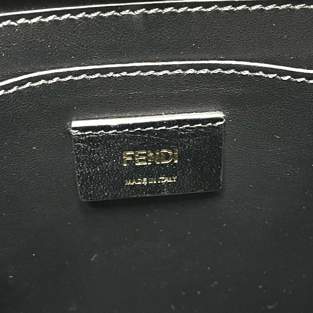 FENDI 7VA512 ロゴ 2WAY スモール カバン ショッピングバッグ ショルダーバッグ レザー レディース イエロー