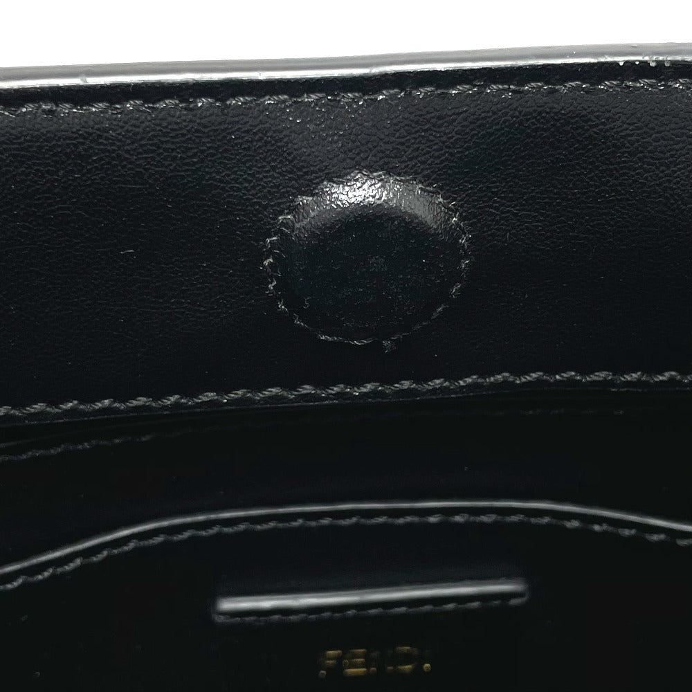 FENDI 7VA512 ロゴ 2WAY スモール カバン ショッピングバッグ ショルダーバッグ レザー レディース イエロー