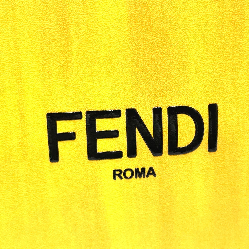 FENDI 7VA512 ロゴ 2WAY スモール カバン ショッピングバッグ ショルダーバッグ レザー レディース イエロー