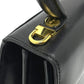 Salvatore Ferragamo BX-212193 Gancini Square Bag, 2-Way Handbag/Shoulder Bag, Leather, Black, Women's