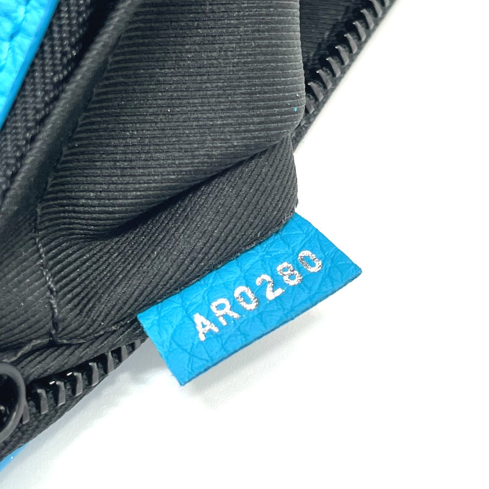 LOUIS VUITTON M55925 Monogram Empreinte Triangle Messenger Bag, 2-Way Shoulder Bag, Monogram Empreinte Leather, Men's, Turquoise Blue