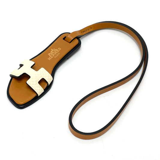 HERMES オラン ナノ カバン バッグチャーム チャーム エプソン レディース ナタ ブラウン
