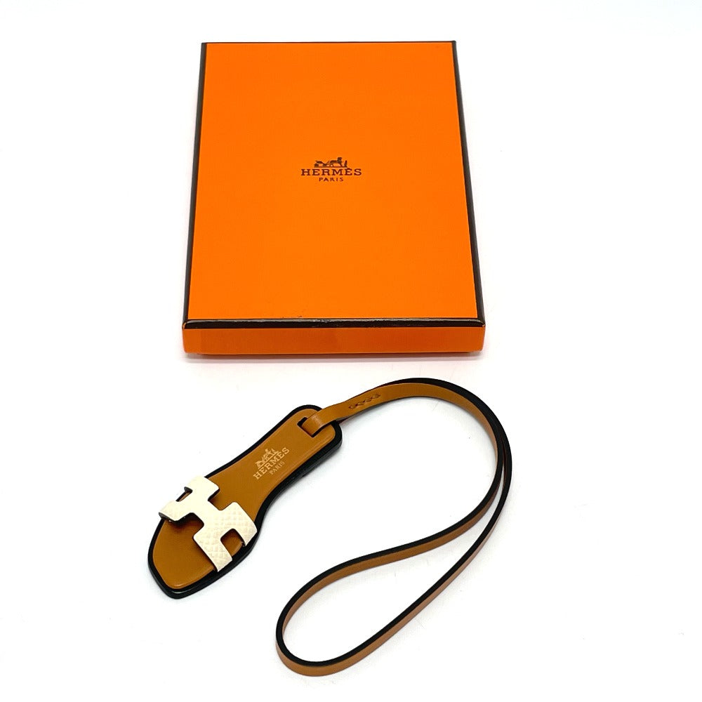 HERMES オラン ナノ カバン バッグチャーム チャーム エプソン レディース ナタ ブラウン